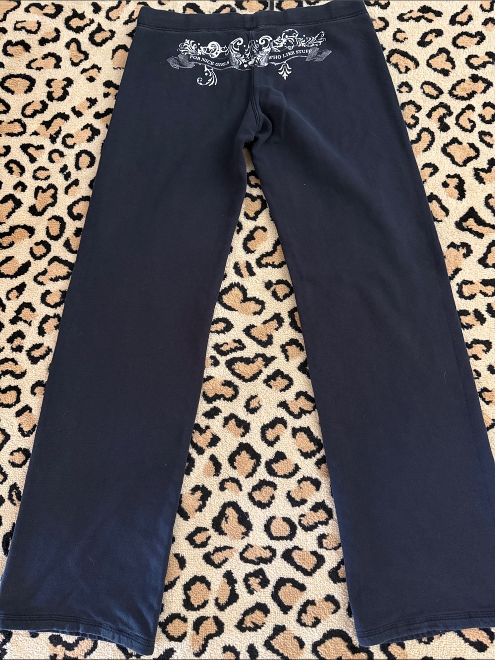 Juicy Couture Black Sweatpants with Silver Glitter Logo - Picture 3 of 5